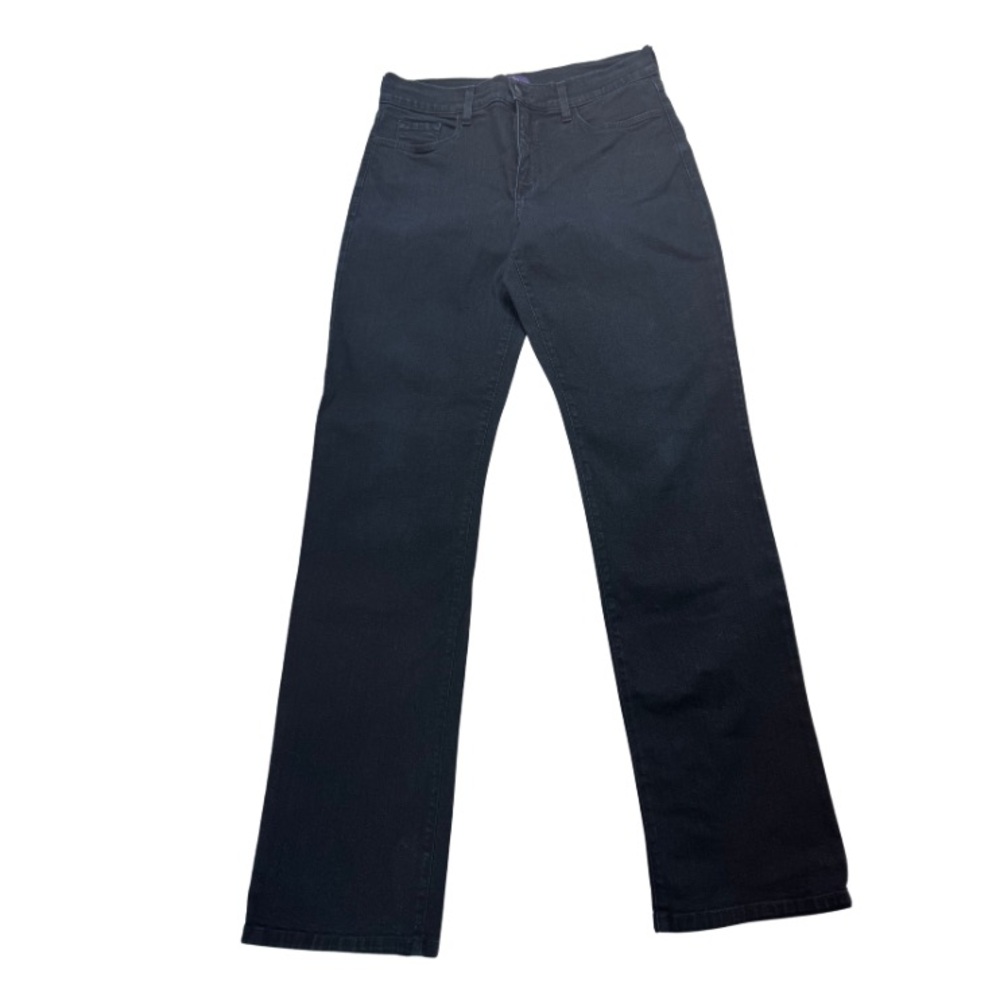 NYDJ Black Straight Leg Jeans 10